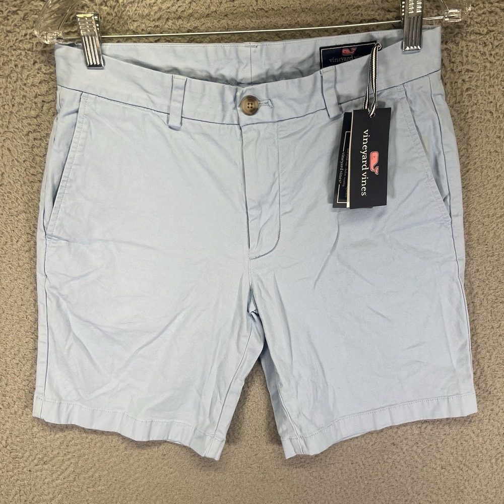 Vineyard Vines Breaker Shorts Mens 30 Blue Chino 9" Stretch Preppy Golf